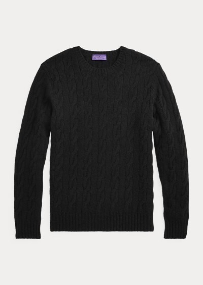 Ralph Lauren Cable-Knit Cashmere Striktrøje Herre Danmark (KMVJZ3569)